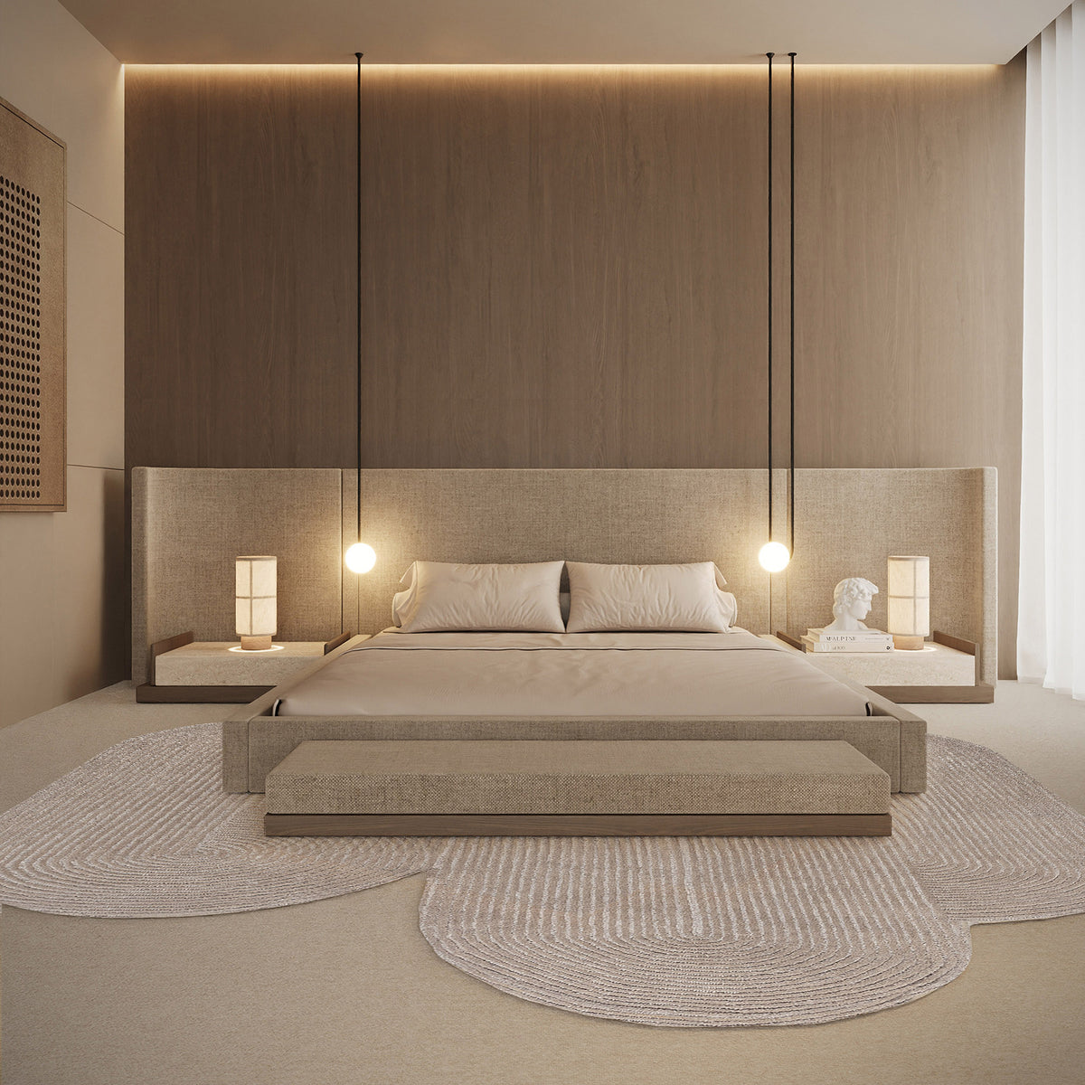 230x160 cm wool brown rug by Javi with soft texture and intricate pattern, ideal for living room or bedroom decor.