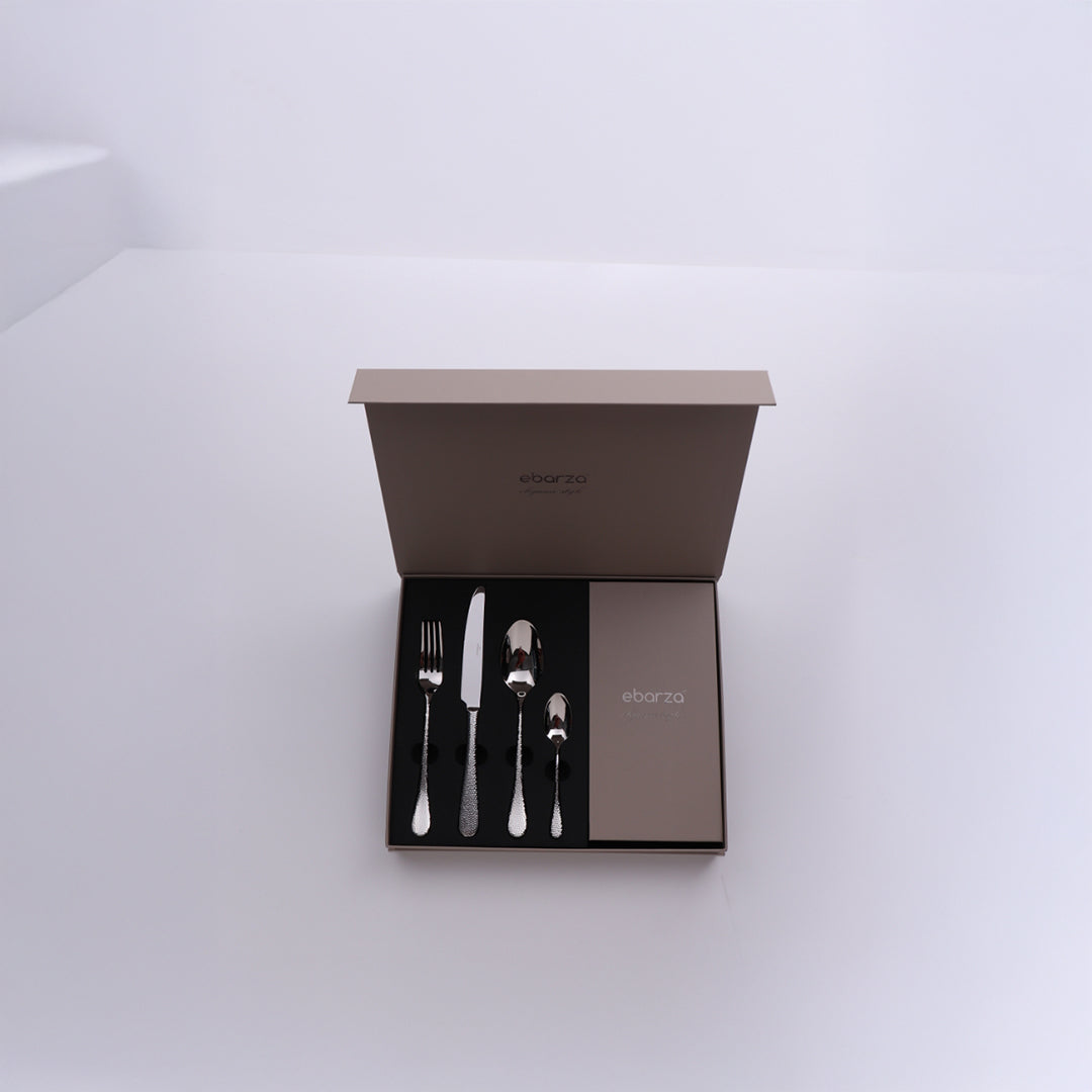 24 Pieces Refine Cutlery Set 9005 - Cutlery Sets - ebarza Furniture UAE | Shop Modern Furniture in Abu Dhabi & Dubai - مفروشات ايبازرا في الامارات | تسوق اثاث عصري وديكورات مميزة في دبي وابوظبي