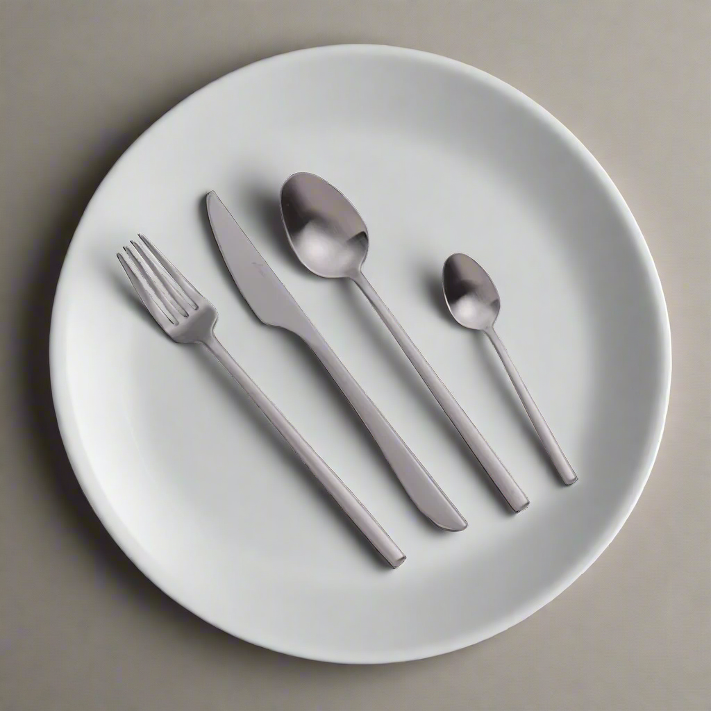 Set of 24-piece Viva cutlery set by BEACON, including knives, forks, and spoons in stainless steel.