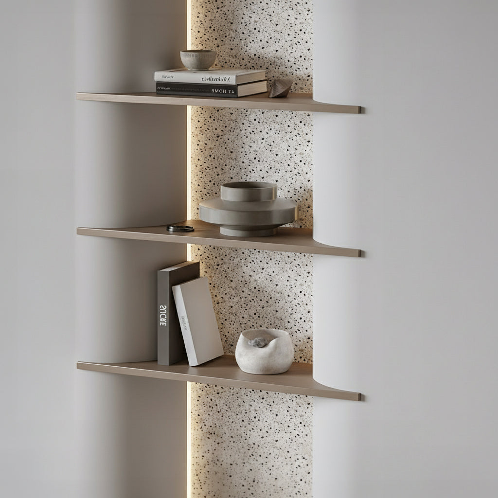 24*350cm WPC SHELF PANEL- 4 SIDE WRAPPED COLOUR : Brass Brushed Metal BP-104K - Wall Panels - ebarza Furniture UAE | Shop Modern Furniture in Abu Dhabi & Dubai - مفروشات ايبازرا في الامارات | تسوق اثاث عصري وديكورات مميزة في دبي وابوظبي