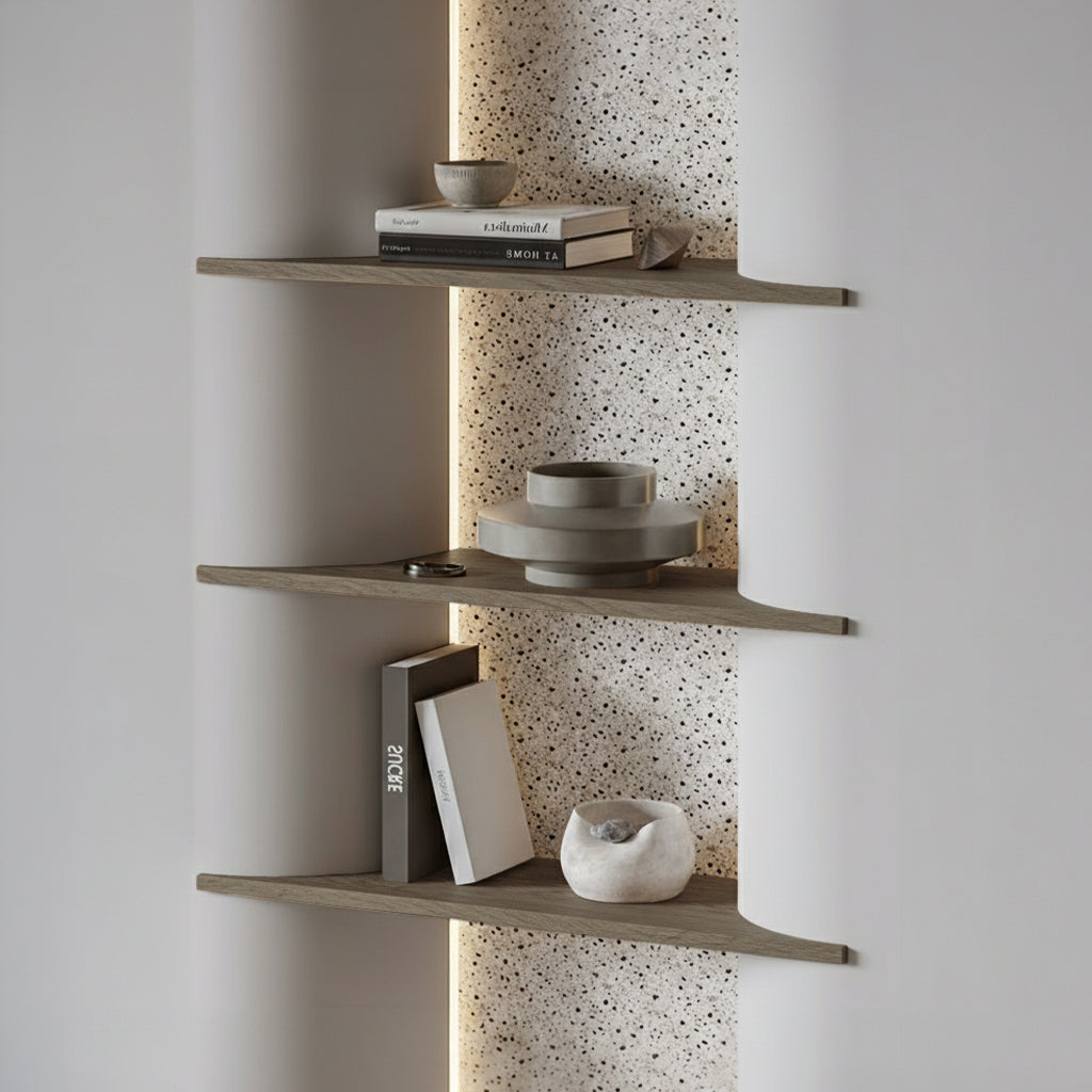 24*350cm WPC SHELF PANEL- 4 SIDE WRAPPED COLOUR : Taupe Elm BP-105Y - Wall Panels - ebarza Furniture UAE | Shop Modern Furniture in Abu Dhabi & Dubai - مفروشات ايبازرا في الامارات | تسوق اثاث عصري وديكورات مميزة في دبي وابوظبي