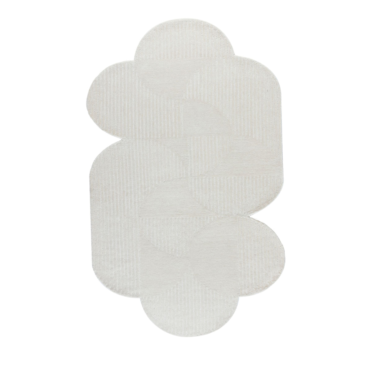 Beige Kaleidoscope Wool Rug measuring 250x150 cm by Javi, with intricate pattern and soft texture.