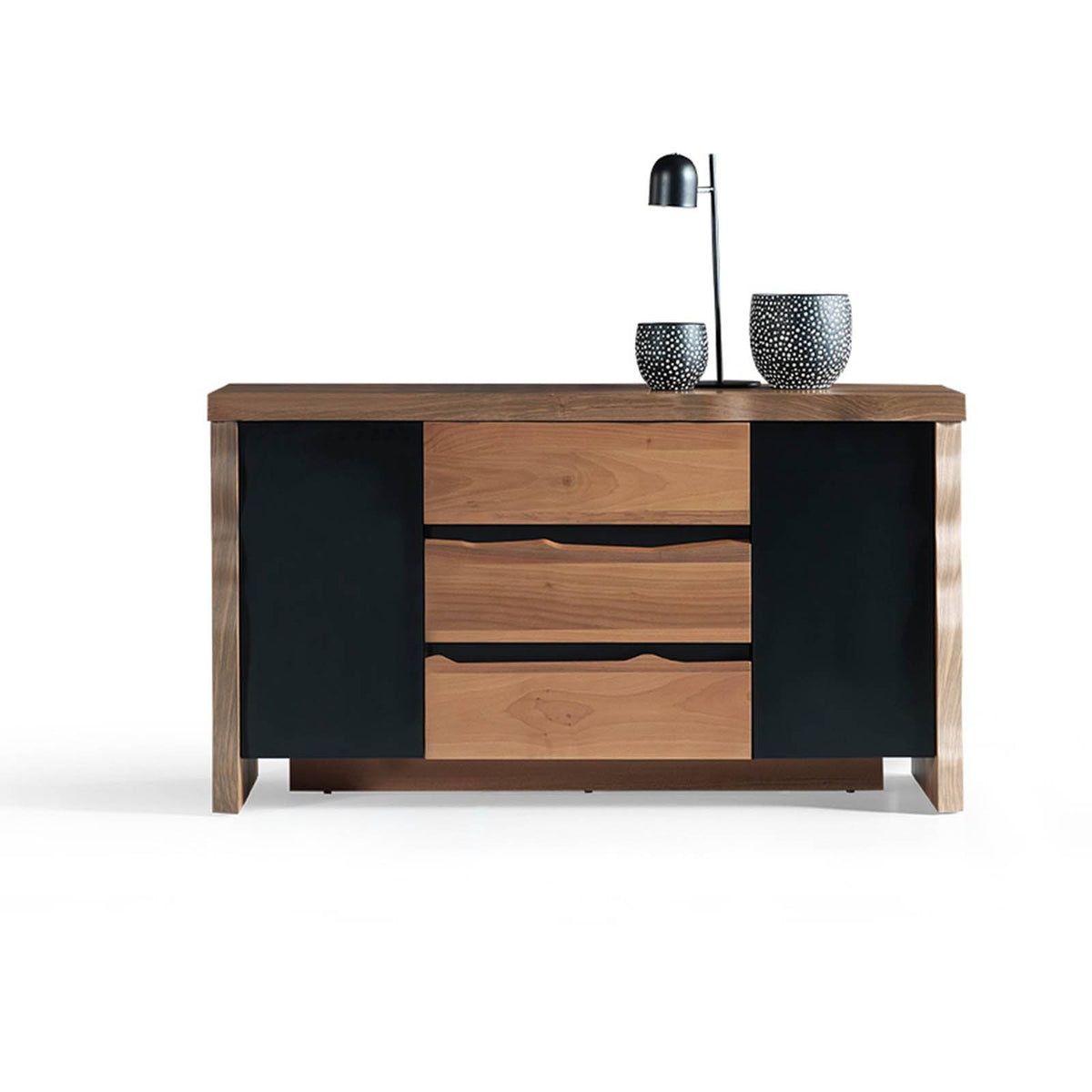 Pair of Monaco bedside tables by YOL LIVING, featuring modern wooden design with drawers for bedroom storage.