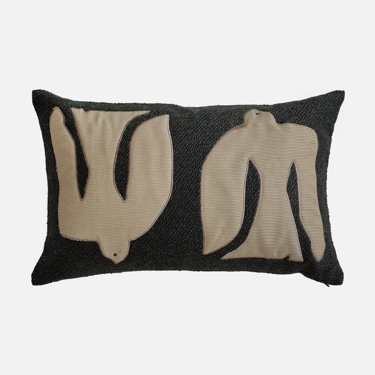 Decorative BEACON 30x60 Chastain embroidery cushion with intricate design, perfect for adding elegance to your living space.