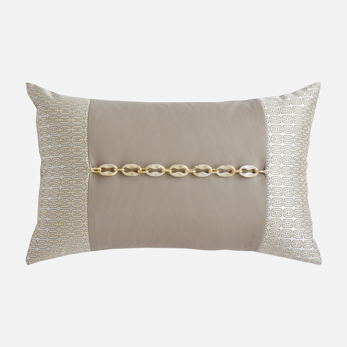 BEACON 30x60 Moray Spliced Cushion with geometric pattern, soft fabric, and modern design for living room decor.