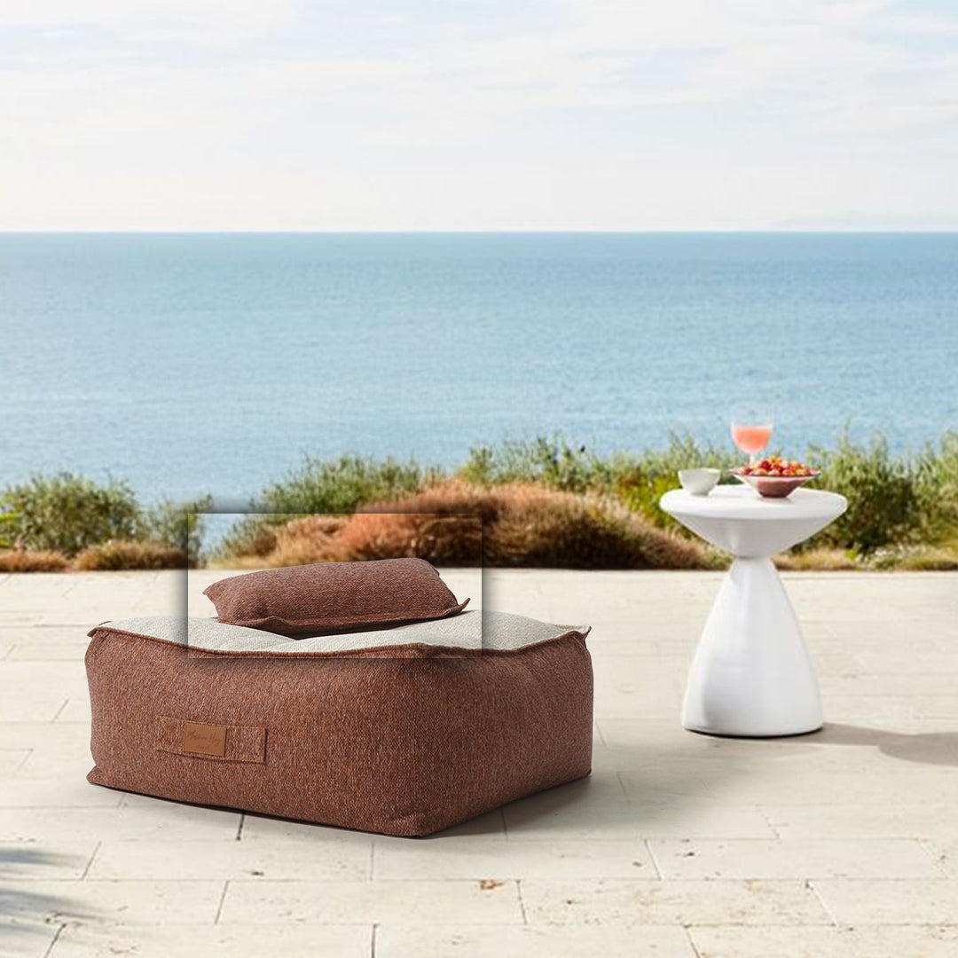 Beige 30x60 cushion pillow with zipper from Beacon Concha205-Or, showcasing its soft fabric and modern design.