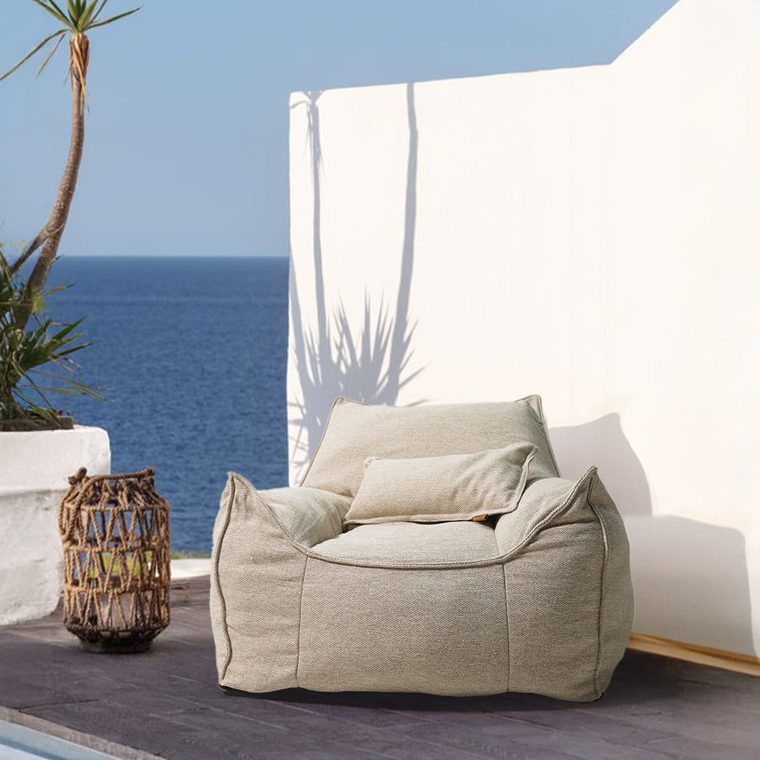 Beige 30x60 cushion with zipper, Laconcha140 by BEACON, stylish decorative pillow for sofa or bed.