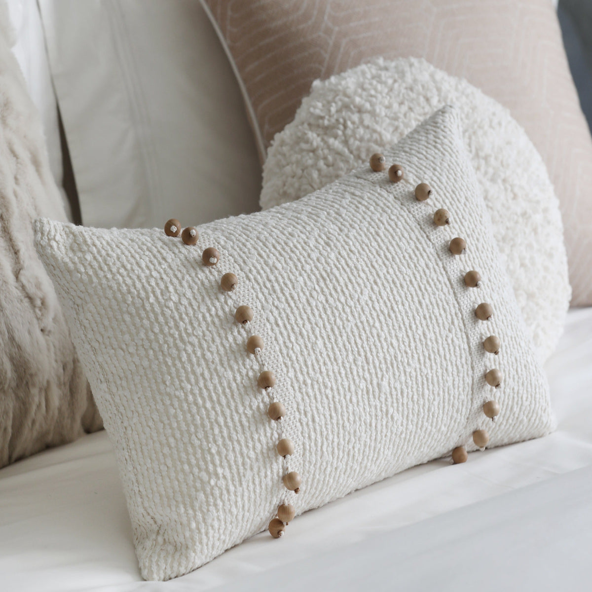 BEACON Rachel Texture Cushion 30x60cm with soft fabric and stylish design, perfect for home decor.