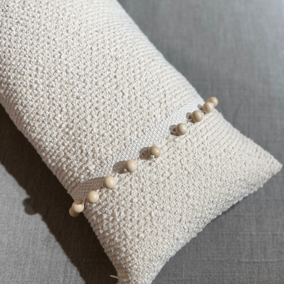 BEACON 30x60 Rachel Texture Cushion with soft fabric cover, decorative throw cushion for sofa or bed decor.