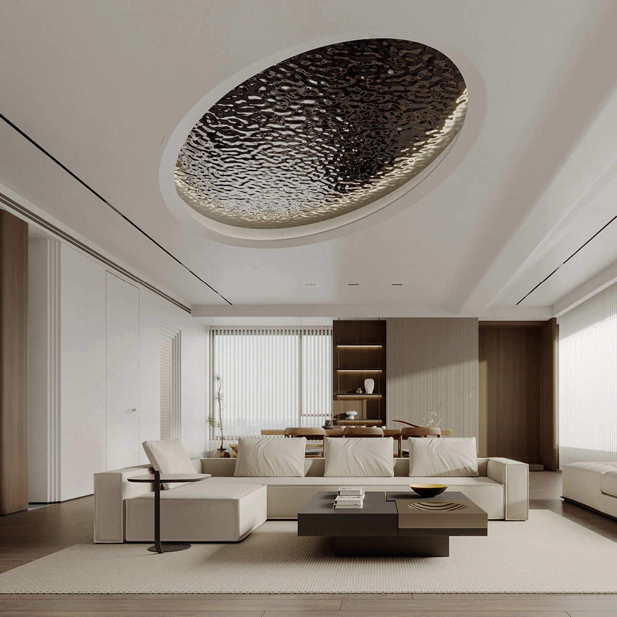 300*120 cm WPC DECORATION PANEL Metal Water Ripples PANEL DZ-001 - Wall Panels - ebarza Furniture UAE | Shop Modern Furniture in Abu Dhabi & Dubai - مفروشات ايبازرا في الامارات | تسوق اثاث عصري وديكورات مميزة في دبي وابوظبي