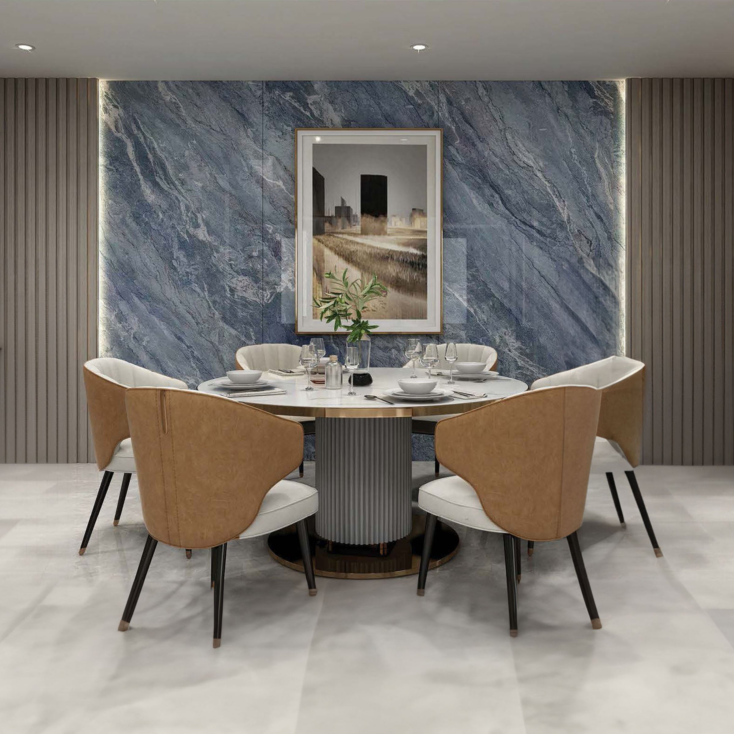 300*360 cm WPC DECORATION WALL PANEL - SET OF 3 PANEL GH100 YMX-blue PET - Wall Panels - ebarza Furniture UAE | Shop Modern Furniture in Abu Dhabi & Dubai - مفروشات ايبازرا في الامارات | تسوق اثاث عصري وديكورات مميزة في دبي وابوظبي