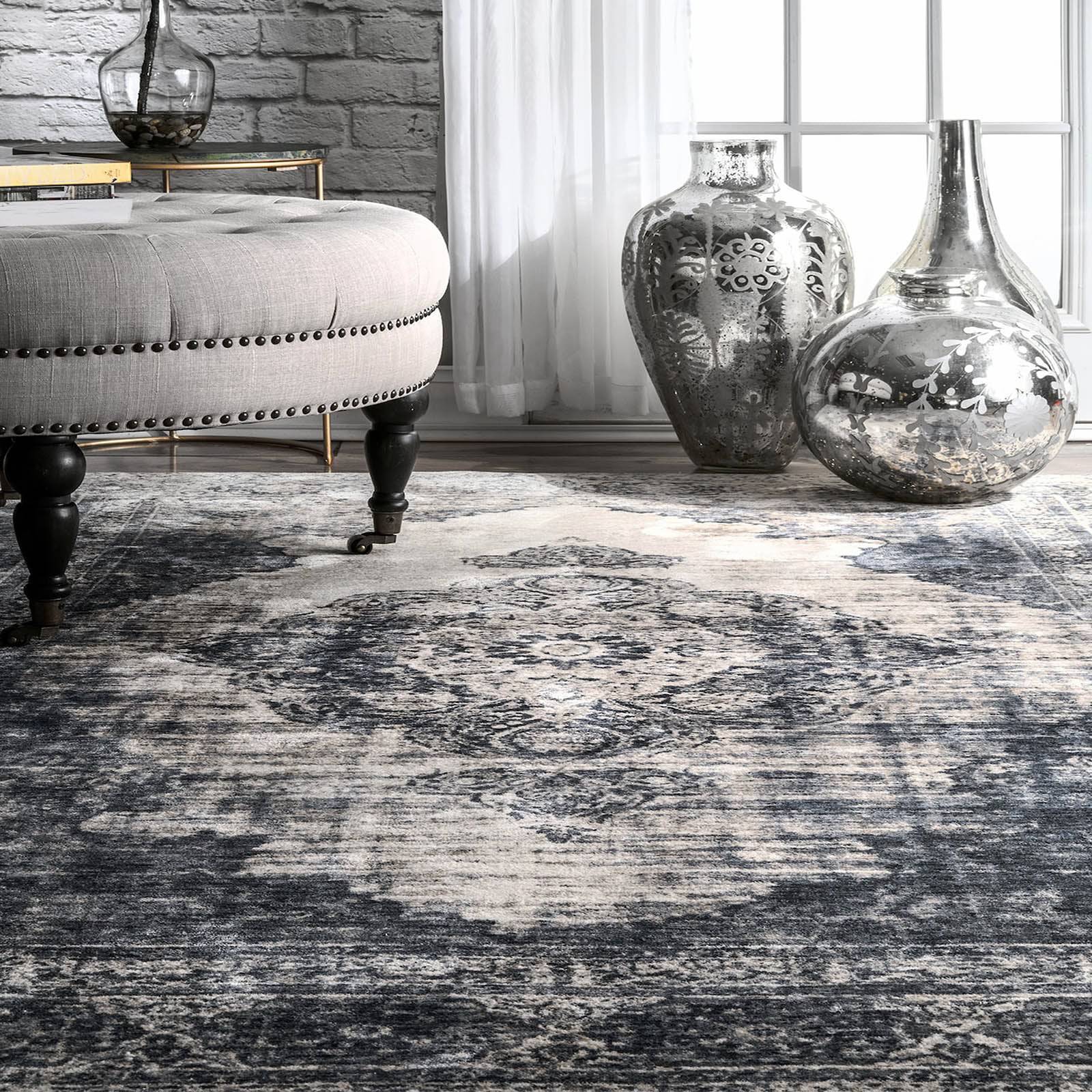 300X200 Cm Handmade Rug Jh-20010G-Xl - Rugs - ebarza Furniture UAE | Shop Modern Furniture in Abu Dhabi & Dubai - مفروشات ايبازرا في الامارات | تسوق اثاث عصري وديكورات مميزة في دبي وابوظبي
