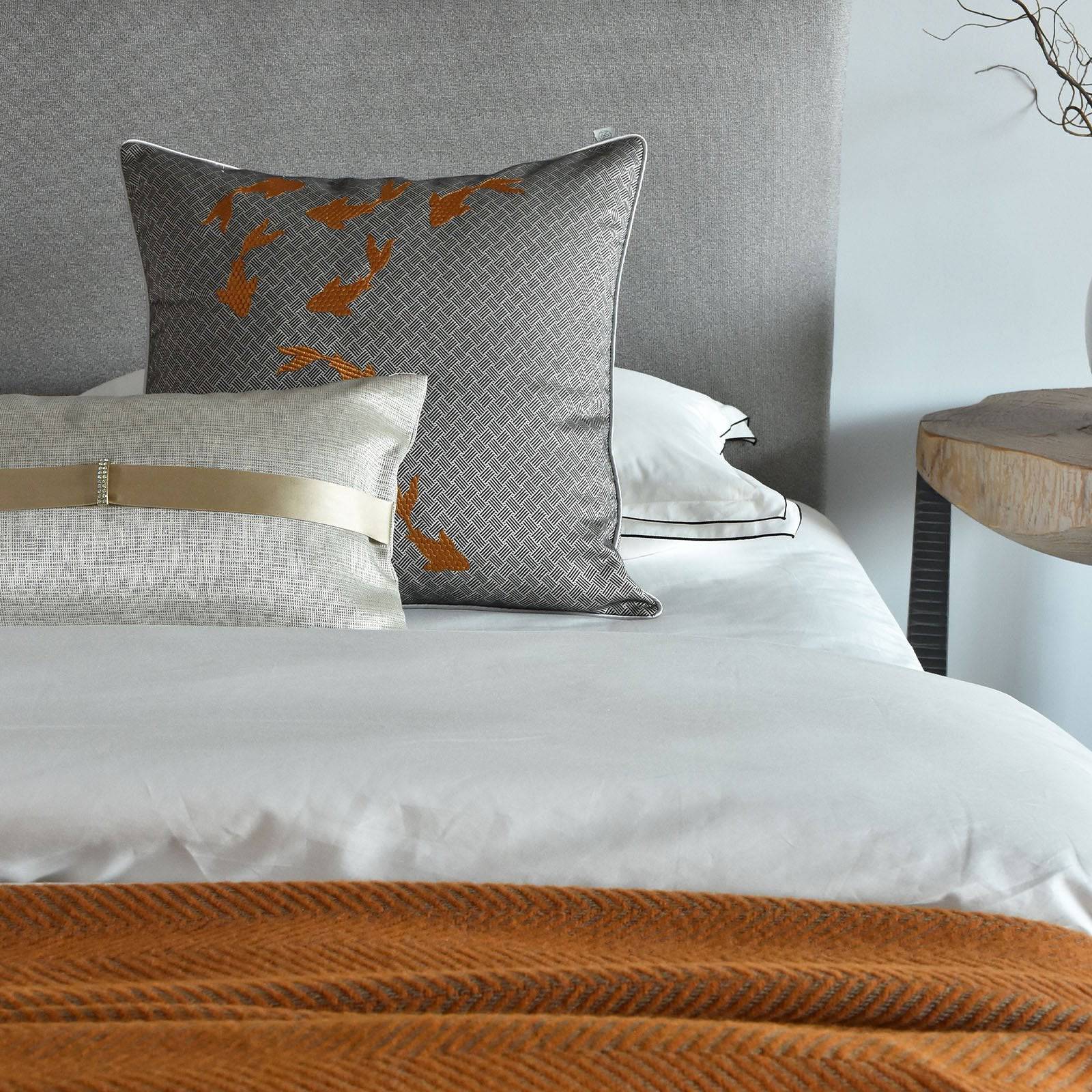 30X55 Cm Diamond Buckle Jacquard Pillow Ecc-025 - Cushions - ebarza Furniture UAE | Shop Modern Furniture in Abu Dhabi & Dubai - مفروشات ايبازرا في الامارات | تسوق اثاث عصري وديكورات مميزة في دبي وابوظبي