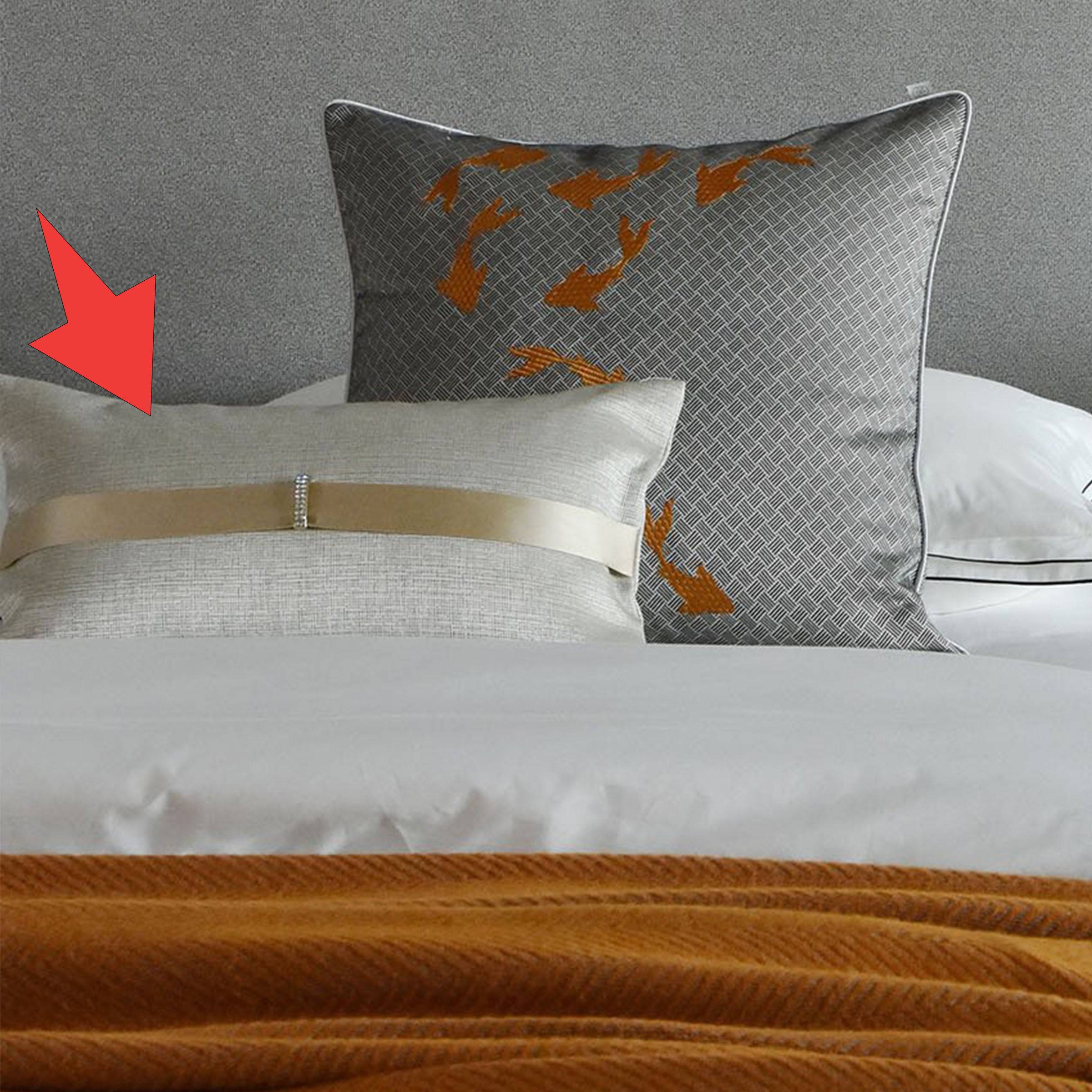 30X55 Cm Diamond Buckle Jacquard Pillow Ecc-025 - Cushions - ebarza Furniture UAE | Shop Modern Furniture in Abu Dhabi & Dubai - مفروشات ايبازرا في الامارات | تسوق اثاث عصري وديكورات مميزة في دبي وابوظبي