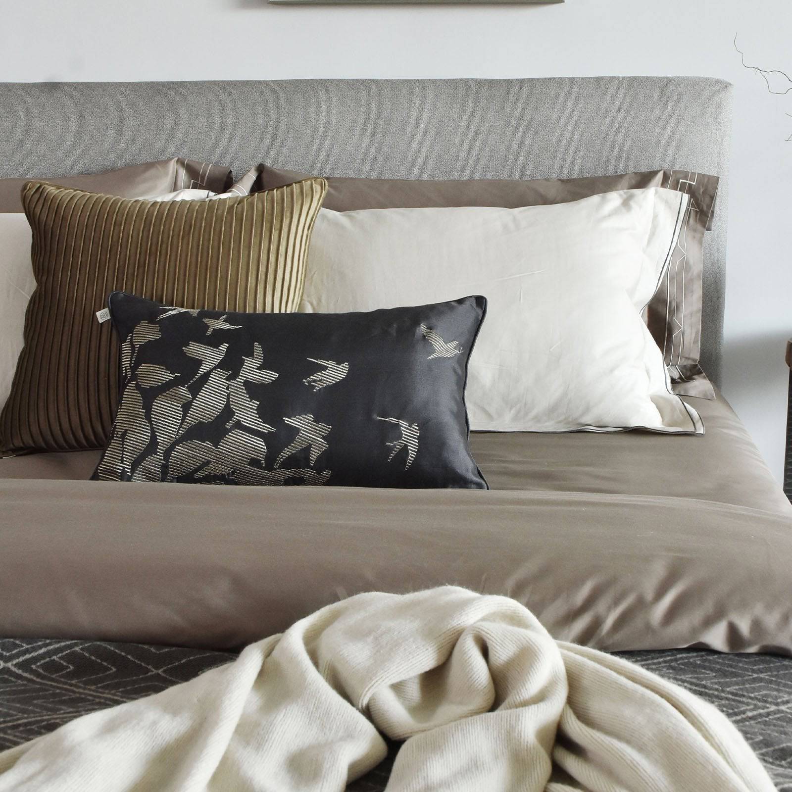 30X55 Cm Kalia Embroidered Cushion Ecc-021 - Cushions - ebarza Furniture UAE | Shop Modern Furniture in Abu Dhabi & Dubai - مفروشات ايبازرا في الامارات | تسوق اثاث عصري وديكورات مميزة في دبي وابوظبي