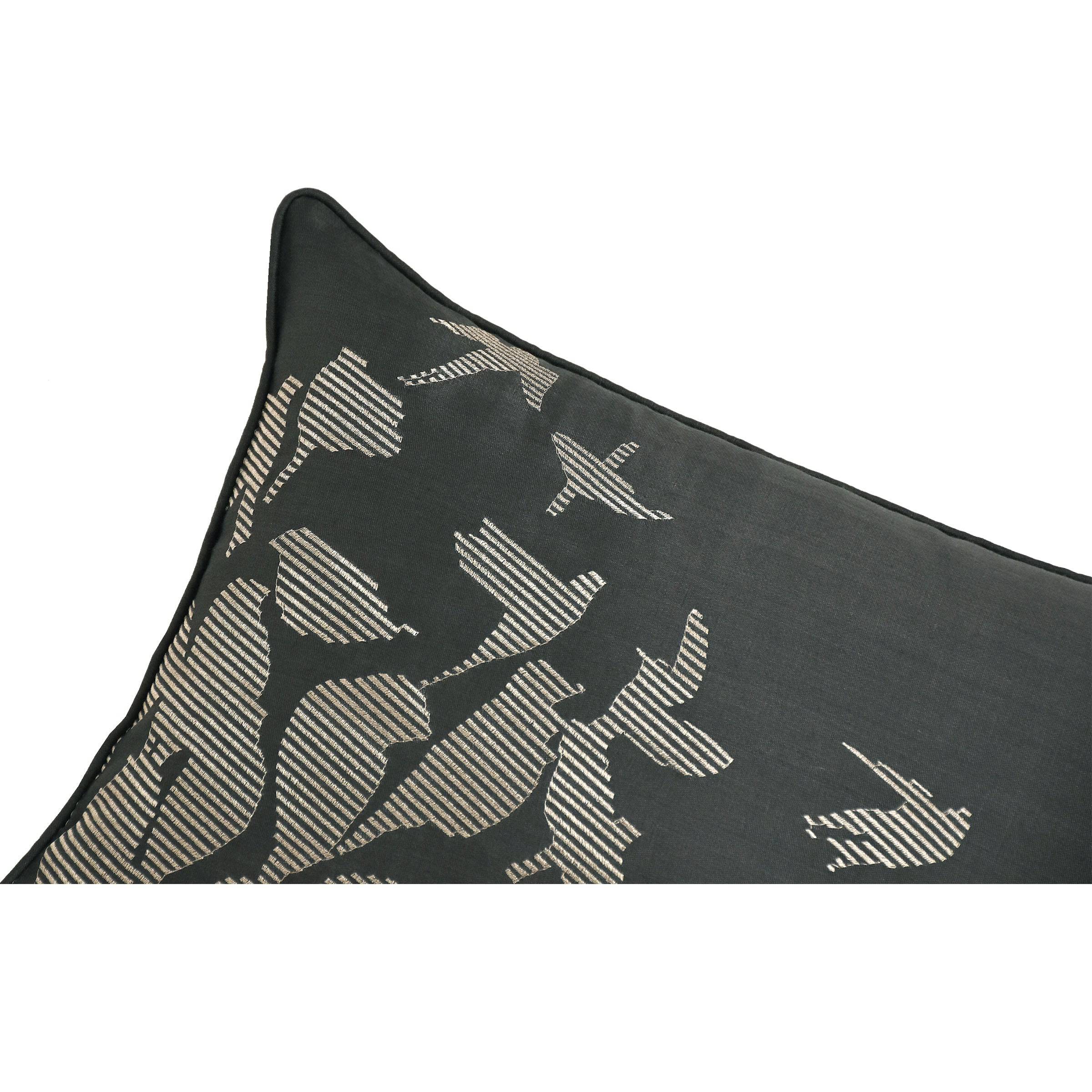 30X55 Cm Kalia Embroidered Cushion Ecc-021 - Cushions - ebarza Furniture UAE | Shop Modern Furniture in Abu Dhabi & Dubai - مفروشات ايبازرا في الامارات | تسوق اثاث عصري وديكورات مميزة في دبي وابوظبي