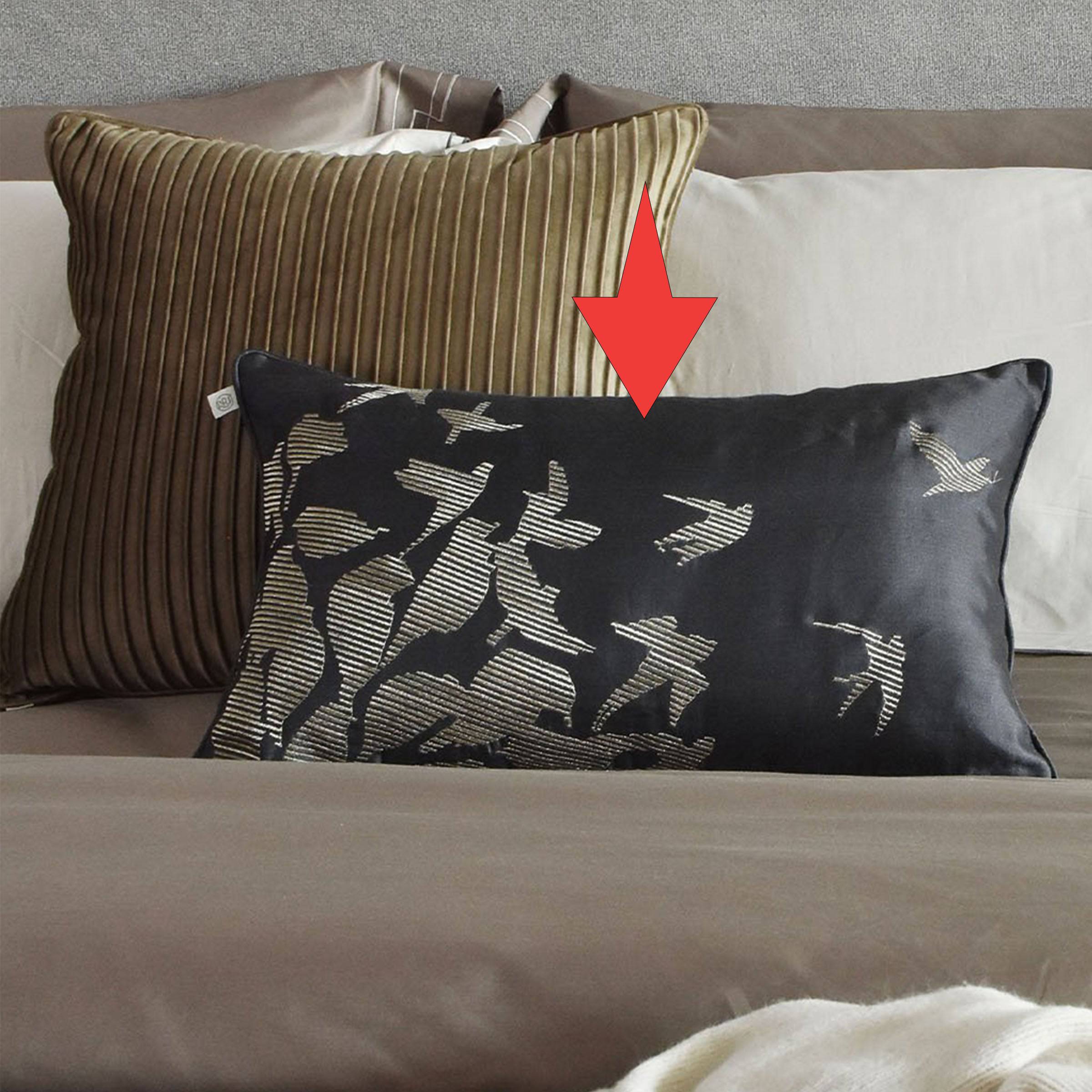 30X55 Cm Kalia Embroidered Cushion Ecc-021 - Cushions - ebarza Furniture UAE | Shop Modern Furniture in Abu Dhabi & Dubai - مفروشات ايبازرا في الامارات | تسوق اثاث عصري وديكورات مميزة في دبي وابوظبي