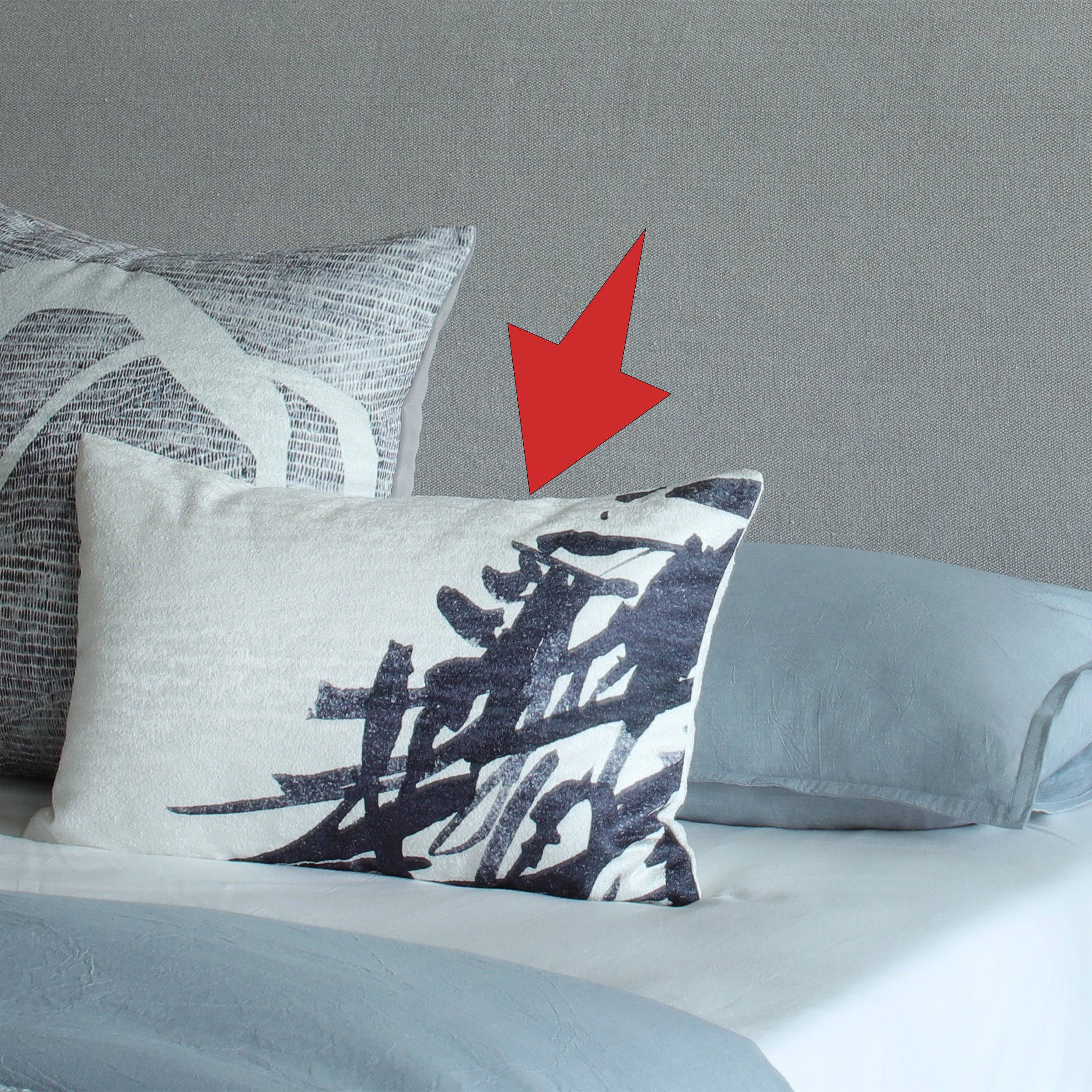 30X55 Cm Saky Amuni Calligraphy Printing Cushion Ecc041 - Cushions - ebarza Furniture UAE | Shop Modern Furniture in Abu Dhabi & Dubai - مفروشات ايبازرا في الامارات | تسوق اثاث عصري وديكورات مميزة في دبي وابوظبي