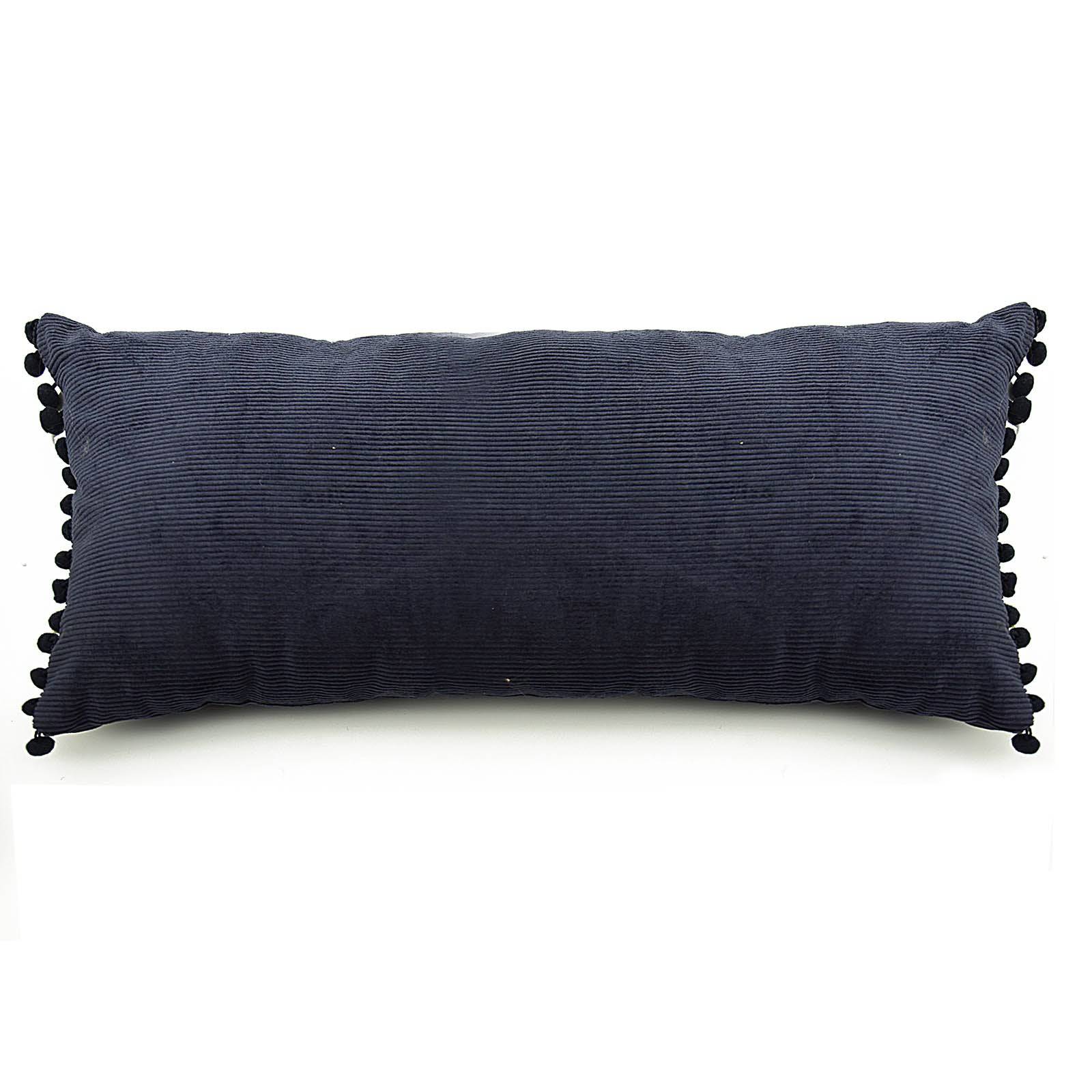 30X60 CM Cushion Cover 1873-004-Navy - Cushions - ebarza Furniture UAE | Shop Modern Furniture in Abu Dhabi & Dubai - مفروشات ايبازرا في الامارات | تسوق اثاث عصري وديكورات مميزة في دبي وابوظبي