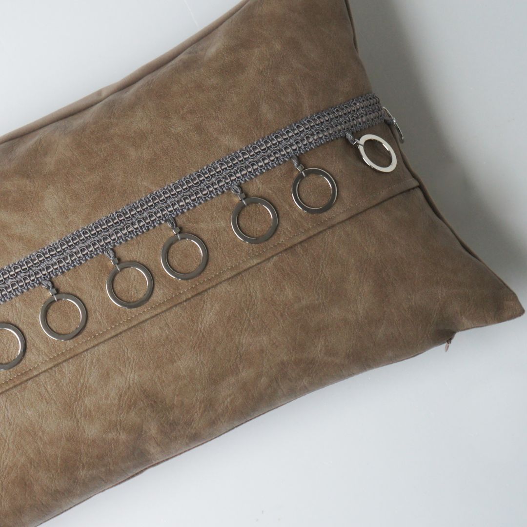 30x60CM ebarza Bronze-Ring Webbing Cushion ECC173 - Cushions - ebarza Furniture UAE | Shop Modern Furniture in Abu Dhabi & Dubai - مفروشات ايبازرا في الامارات | تسوق اثاث عصري وديكورات مميزة في دبي وابوظبي