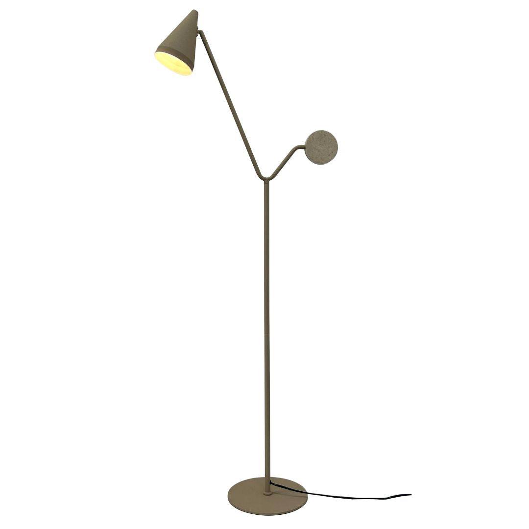 Modern BEACON Magma Floor Lamp with sleek design and adjustable arm, ideal for living rooms and reading areas.