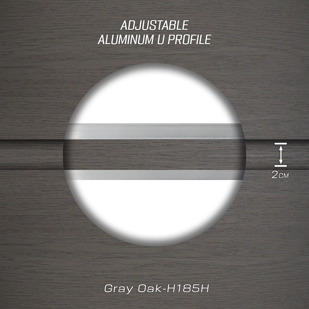 سماكة 8 مم (1.8 سم) مقطع ألومنيوم على شكل حرف U - أسود - PR0042