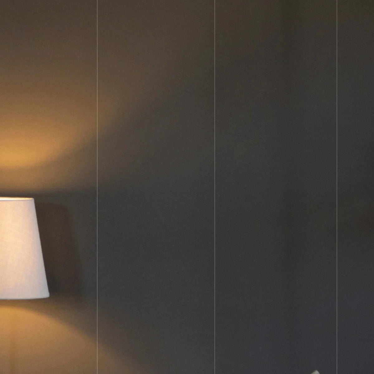 Sample of 350x24cm WPC slat wall panel from Abruso Wood, 4-sided wrapped, for multipurpose interior decoration.