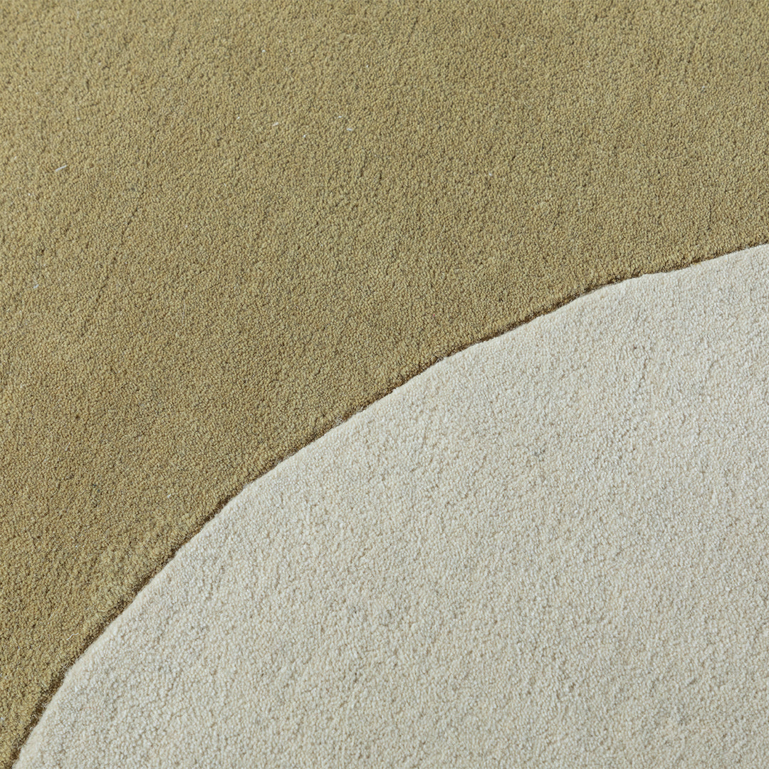 Beige and brown wool rug measuring 350x100 cm by Javi, featuring a soft, textured design suitable for living rooms or bedrooms.