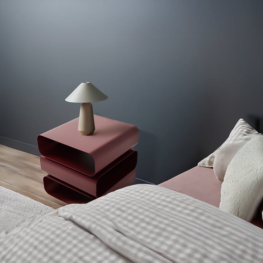 3 Layer Claret Side Table/Bedside Table BB-015 - Side Tables - ebarza Furniture UAE | Shop Modern Furniture in Abu Dhabi & Dubai - مفروشات ايبازرا في الامارات | تسوق اثاث عصري وديكورات مميزة في دبي وابوظبي