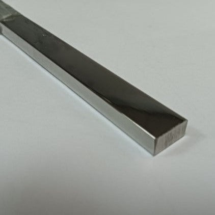 Stainless steel solid profile wall panel with 3mm thickness and 2cm width, designed for durable interior and exterior applications.