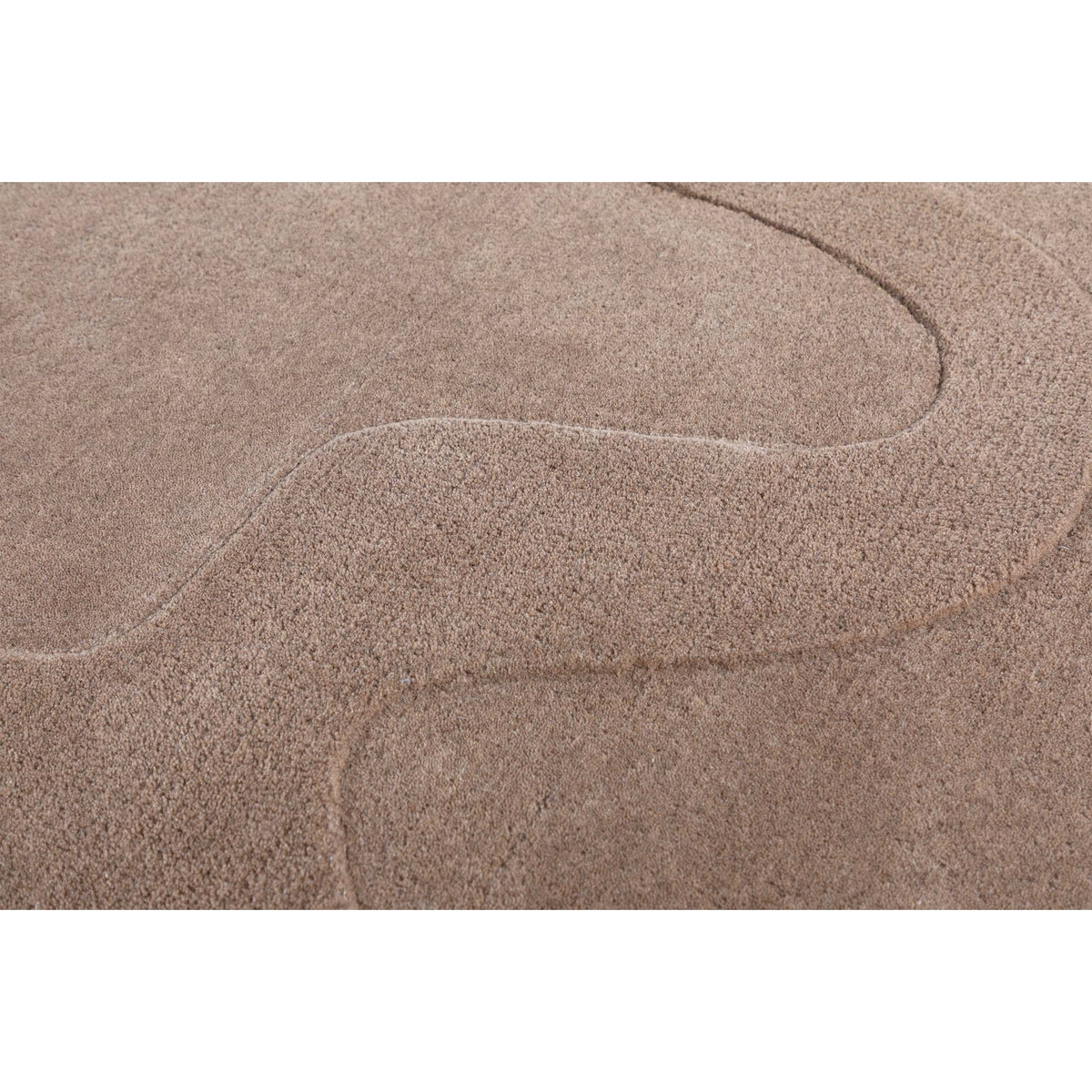 Dark beige wool rug from Javi, 400x350 cm, JH-22726, featuring a soft, textured surface in a stylish display item style.