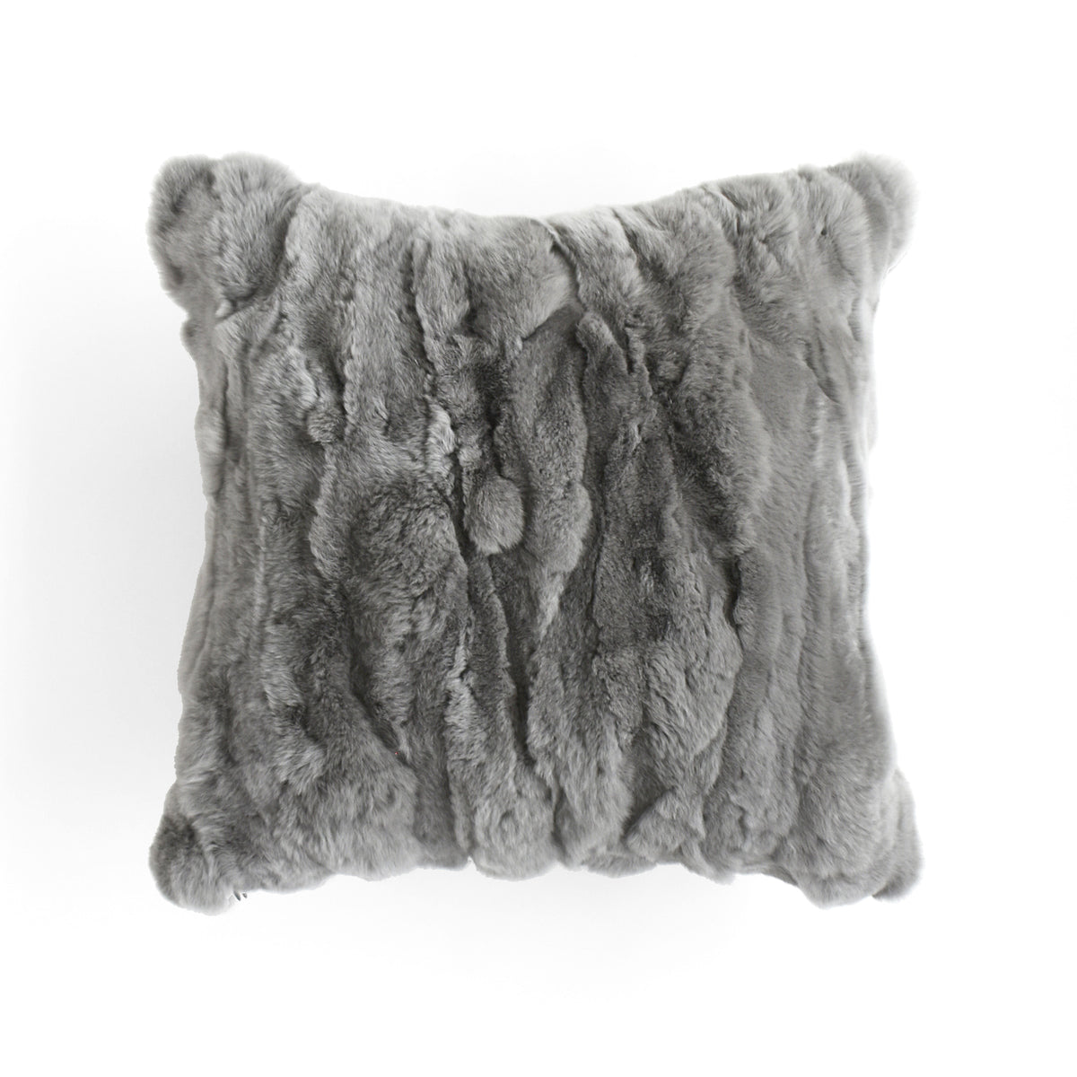 BEACON Odom Rex rabbit hair cushion, 45x45 inches, soft plush cushion with luxurious rabbit hair texture for cozy home decor.