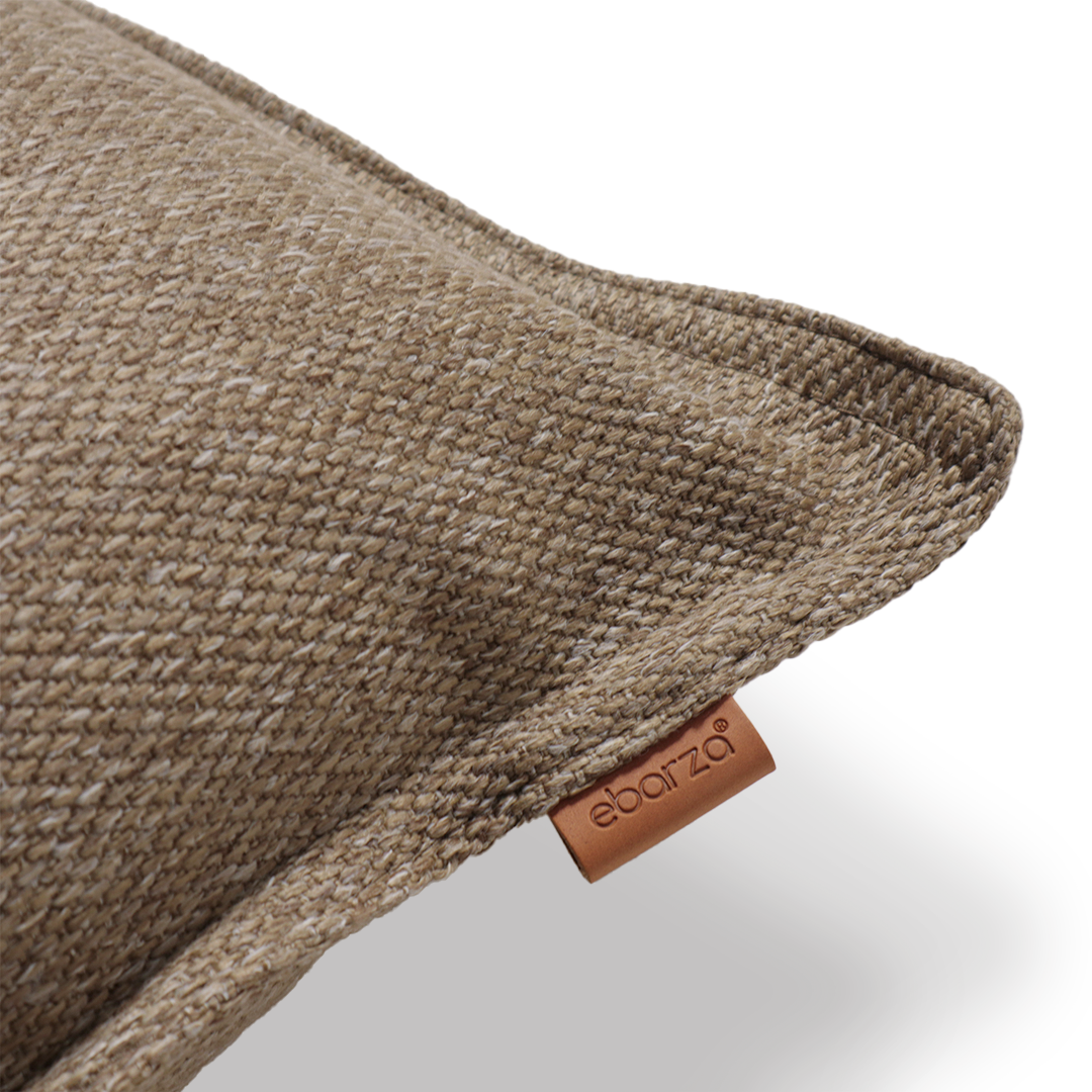 Brown 45x45 cushion pillow with zipper, Concha182-Brown by BEACON, featuring a soft fabric cover and decorative design.