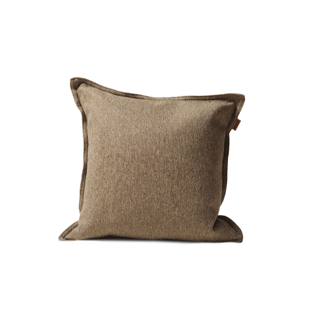 Brown 45x45 cushion with zipper, Concha182 design by BEACON, perfect for home decor and comfortable seating.