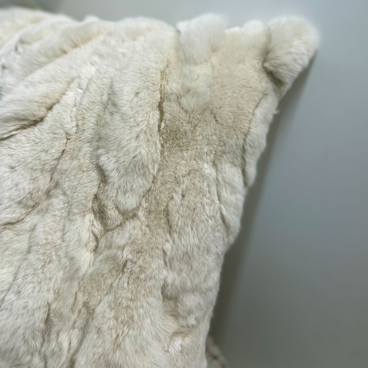 BEACON Odom Rex Rabbit Hair Cushion, 45x45cm, plush and soft fabric with intricate rabbit hair texture, decorative cushion for living room.