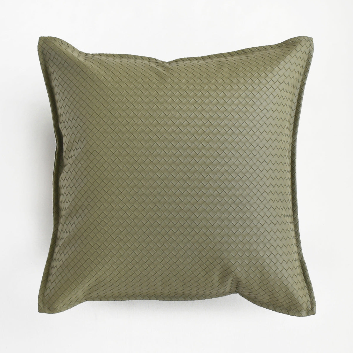 BEACON imitation leather cushion ECC116, 45x45 cm, soft beige cushion with textured leather look, decorative home accessory