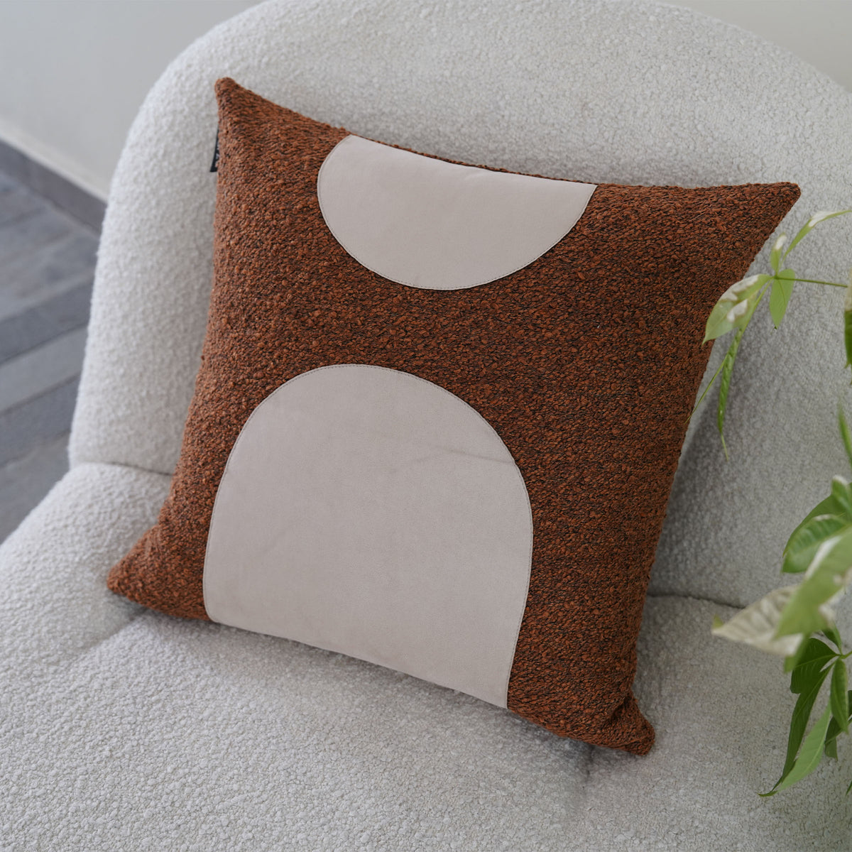 45*45cm Ebarza Buck Patchwork Cushion ECC132 - Cushions - ebarza Furniture UAE | Shop Modern Furniture in Abu Dhabi & Dubai - مفروشات ايبازرا في الامارات | تسوق اثاث عصري وديكورات مميزة في دبي وابوظبي