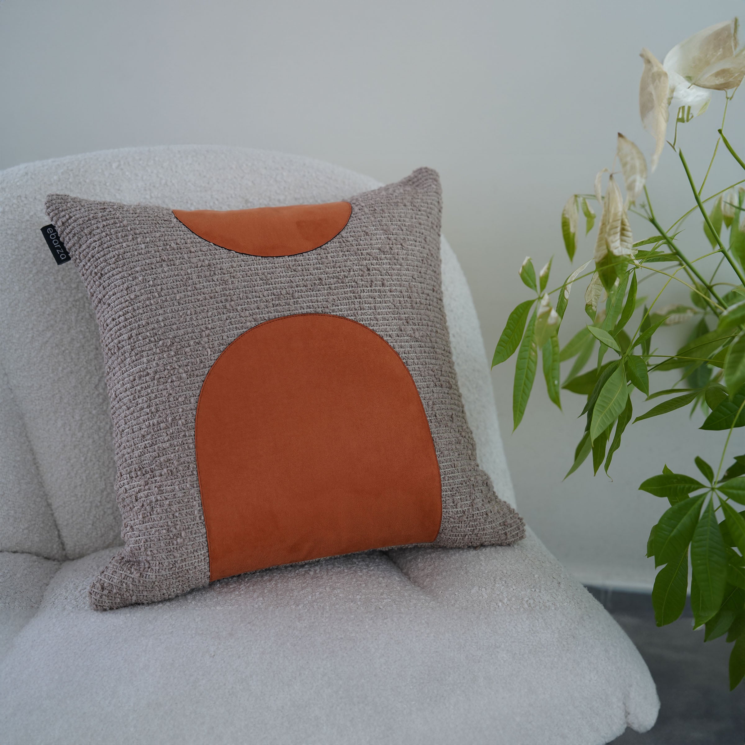 45*45cm Ebarza Buck Patchwork Cushion ECC134 - Cushions - ebarza Furniture UAE | Shop Modern Furniture in Abu Dhabi & Dubai - مفروشات ايبازرا في الامارات | تسوق اثاث عصري وديكورات مميزة في دبي وابوظبي