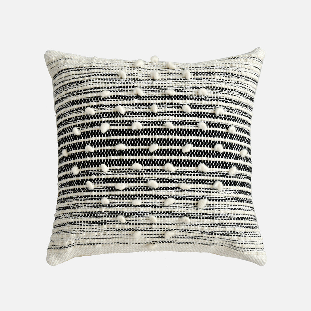 BEACON yarn-dyed cushion, 45x45 inches, with textured fabric in neutral tones, perfect for adding style to living space.