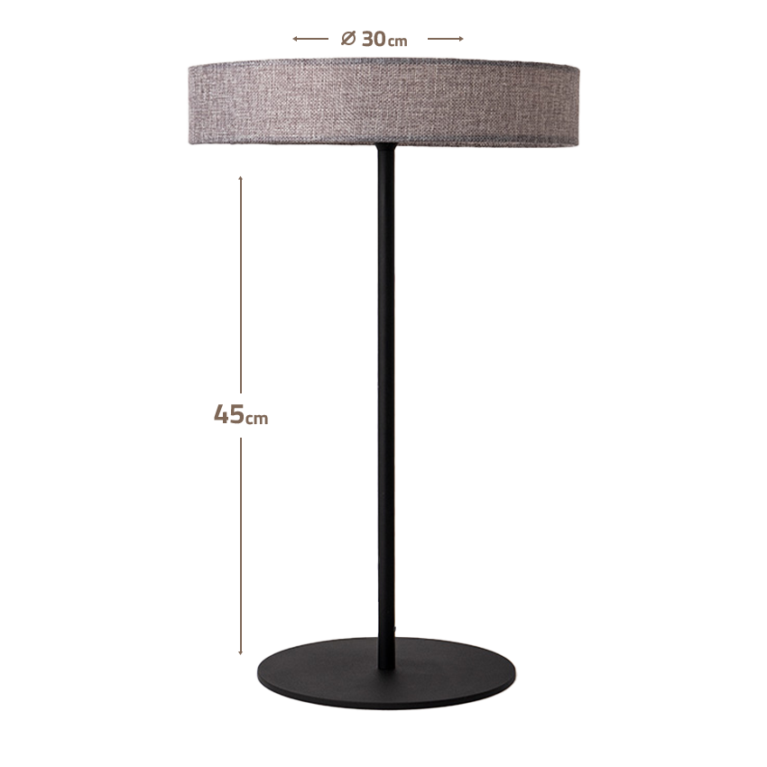Crescent LED 45x30 Aluminum Fabric Table lamp Crescent-TL-02FL