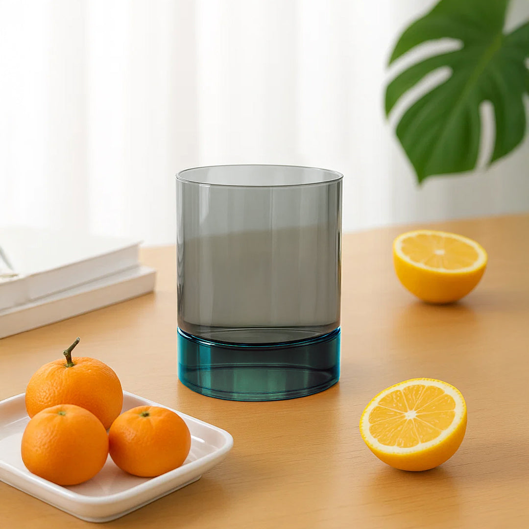 Green Base + Grey Top Tumbler - C24058FA3 - Drinkware - ebarza Furniture UAE | Shop Modern Furniture in Abu Dhabi & Dubai - مفروشات ايبازرا في الامارات | تسوق اثاث عصري وديكورات مميزة في دبي وابوظبي