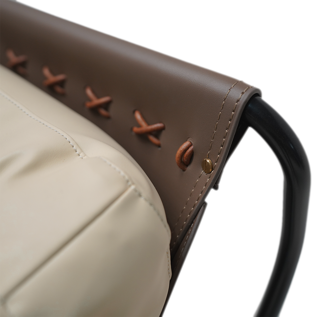 Pavia Lounge Chair LC042-Beige - Lounge Chairs - ebarza Furniture UAE | Shop Modern Furniture in Abu Dhabi & Dubai - مفروشات ايبازرا في الامارات | تسوق اثاث عصري وديكورات مميزة في دبي وابوظبي