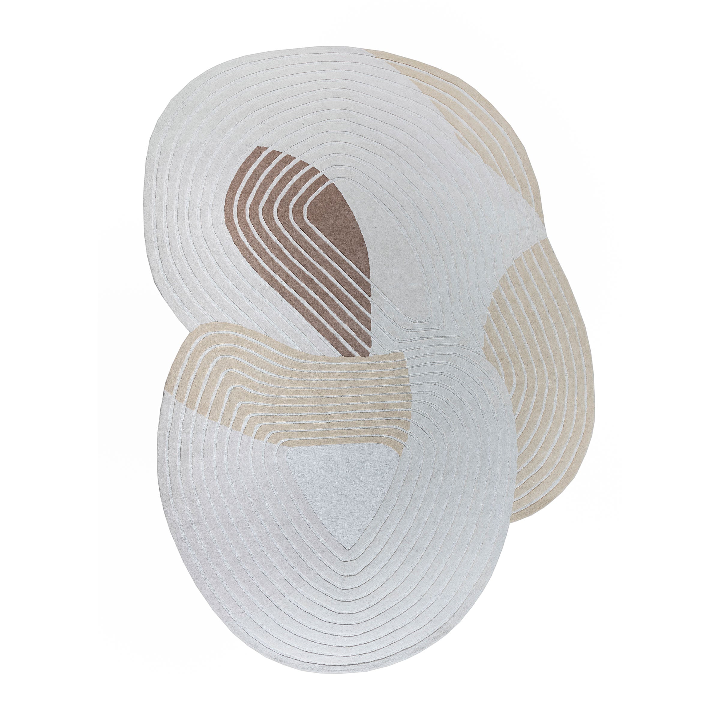 Beige wool rug measuring 600x350 cm from Javi, model JH-22727, with a soft textured surface and classic design.