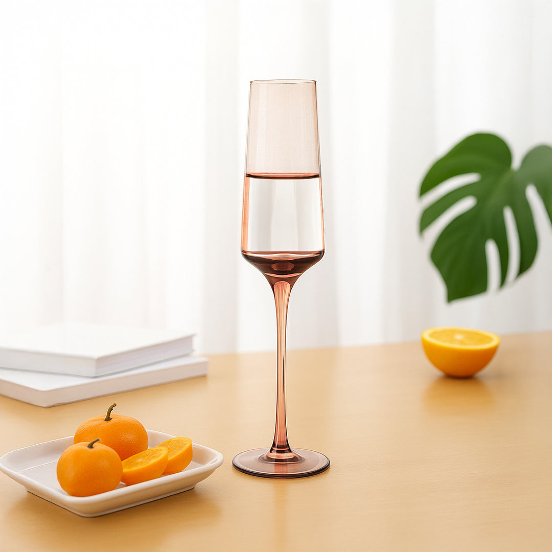 Solid Brown Flute - 23317A - Drinkware - ebarza Furniture UAE | Shop Modern Furniture in Abu Dhabi & Dubai - مفروشات ايبازرا في الامارات | تسوق اثاث عصري وديكورات مميزة في دبي وابوظبي