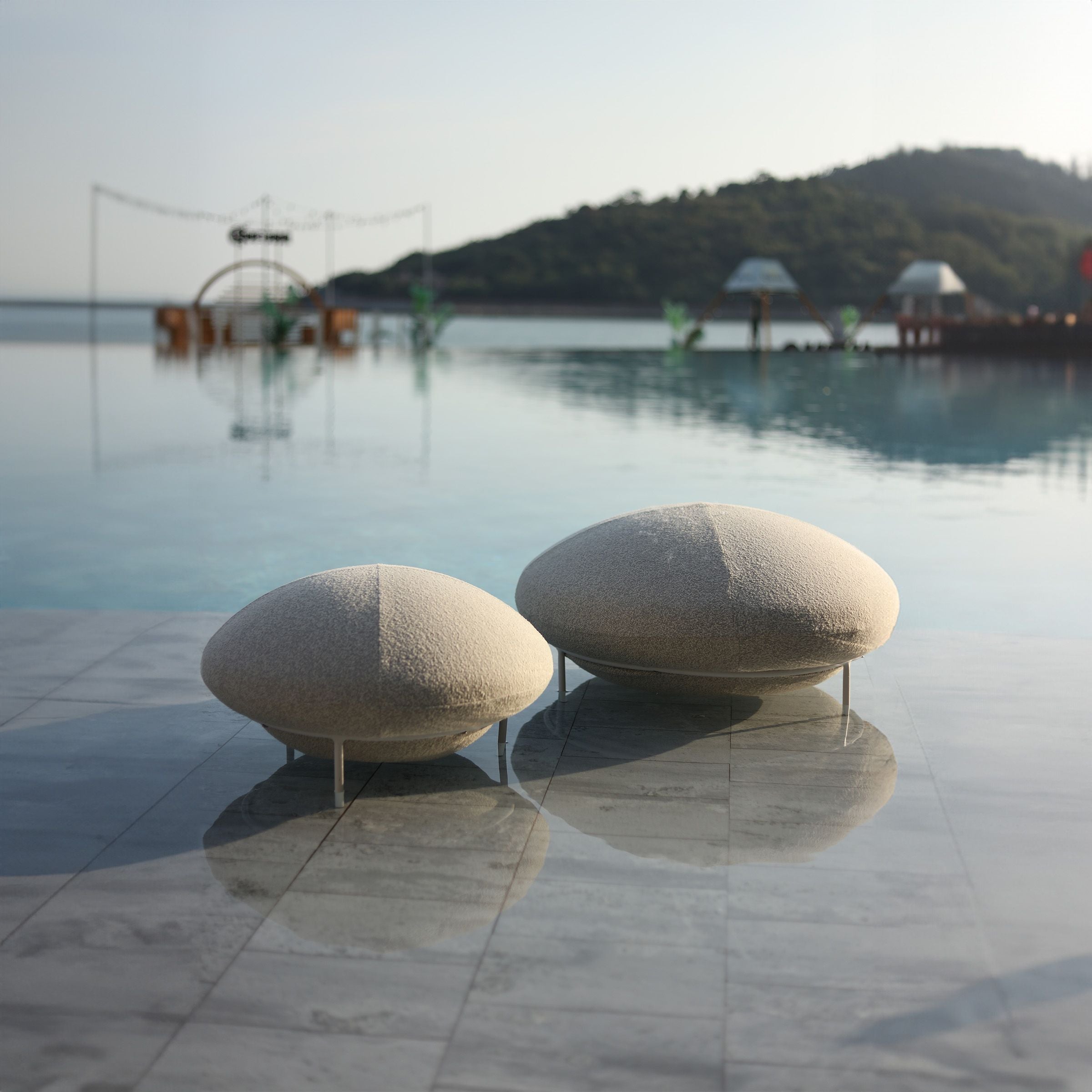 UFO Outdoor Small Stool Sand Matt-UFO-P - Outdoor Chairs - ebarza Furniture UAE | Shop Modern Furniture in Abu Dhabi & Dubai - مفروشات ايبازرا في الامارات | تسوق اثاث عصري وديكورات مميزة في دبي وابوظبي