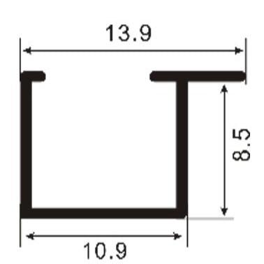 8mm Thickness (1.5cm) U Shaped Aluminum Profile - Black - PR0043 - wall-panels-profiles - ebarza Furniture UAE | Shop Modern Furniture in Abu Dhabi & Dubai - مفروشات ايبازرا في الامارات | تسوق اثاث عصري وديكورات مميزة في دبي وابوظبي