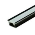 Black 8mm thick U-shaped aluminum profile for wall panels, designed for modern architectural and interior construction.