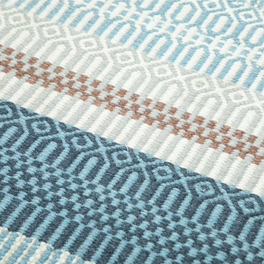 Handmade wool rug by Javi, 90x300 cm Calvin Cv-228-Long, featuring intricate patterns and soft texture.