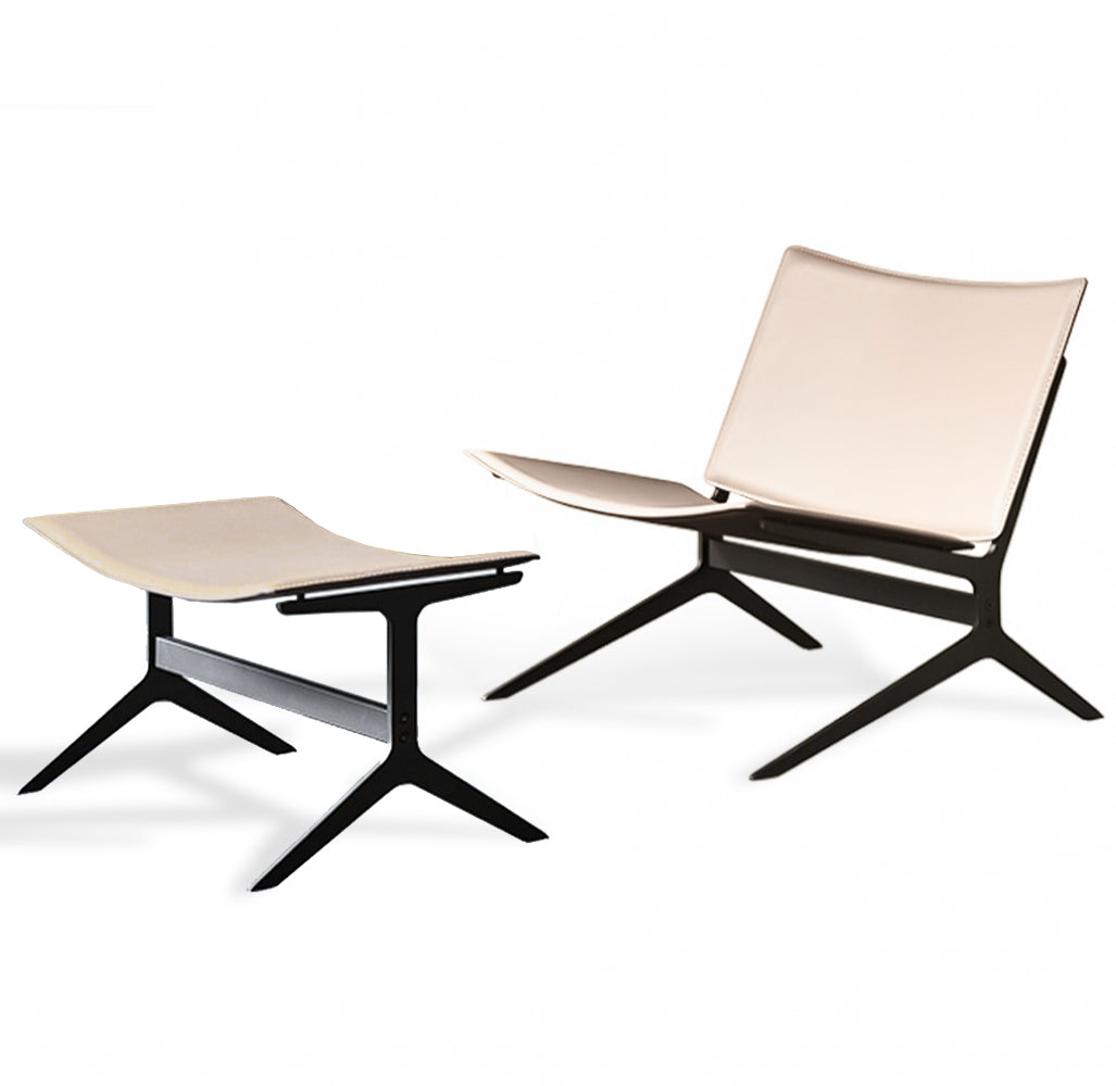 Lounge chair with Ottoman BC719 - Lounge Chairs - ebarza Furniture UAE | Shop Modern Furniture in Abu Dhabi & Dubai - مفروشات ايبازرا في الامارات | تسوق اثاث عصري وديكورات مميزة في دبي وابوظبي