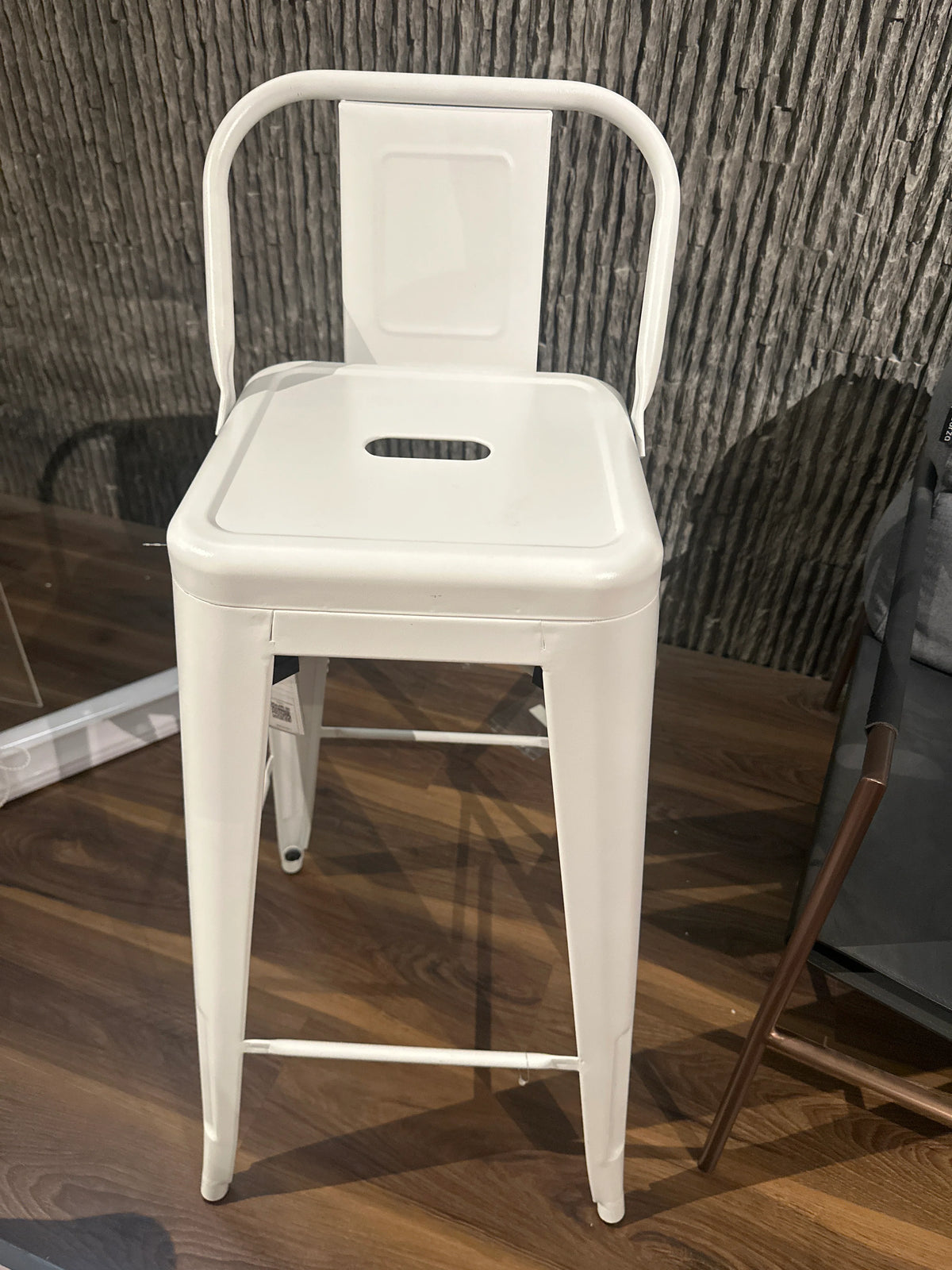 AS IS - Bar Stool Mc-012P-White